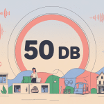 Illustration calme du seuil 50db dans différents lieux