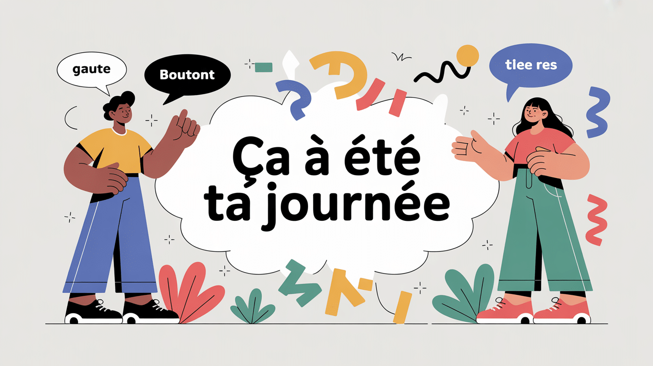 différence entre ça été ta journée ou ça était, illustration pédagogique