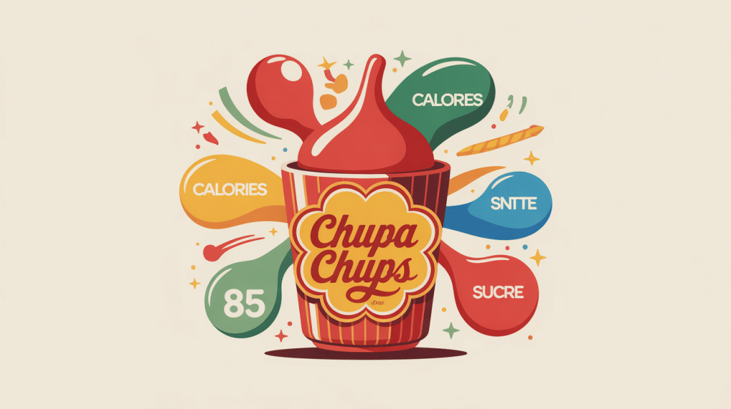 calories chupa chups, illustration nutritionnelle sucette