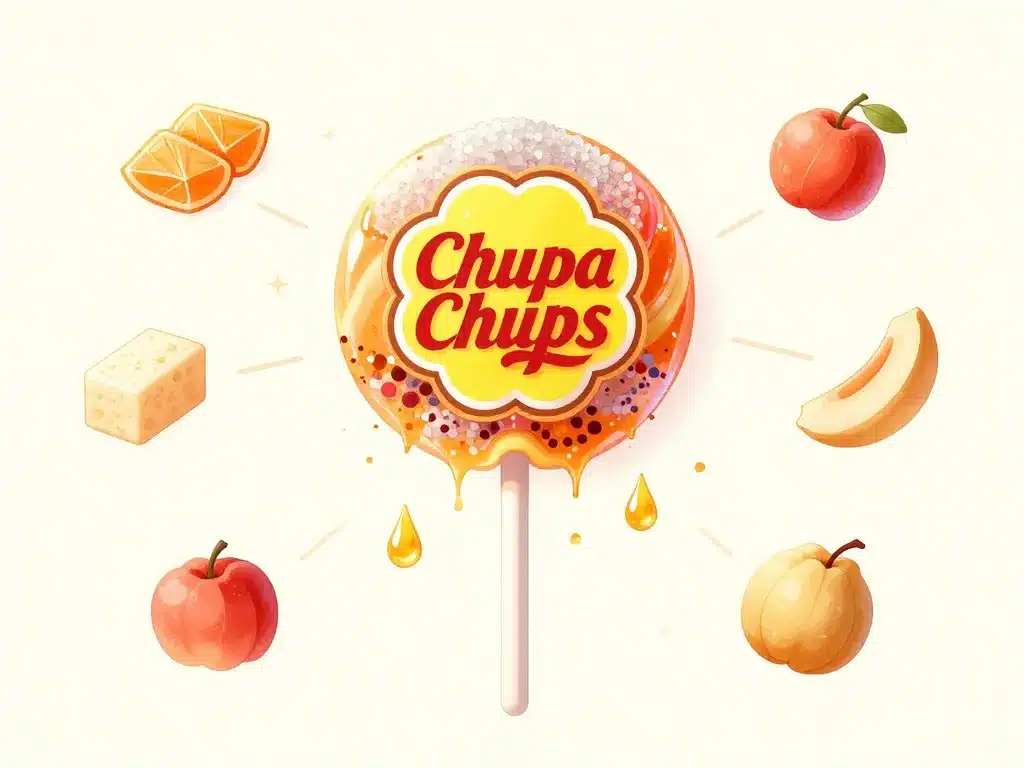 calories chupa chups, diagramme sucre et ingrédients