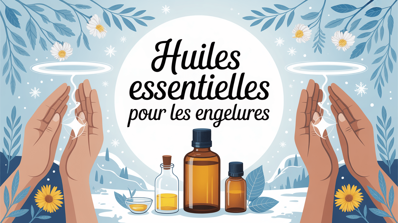 illustration engelure huile essentielle mains hiver