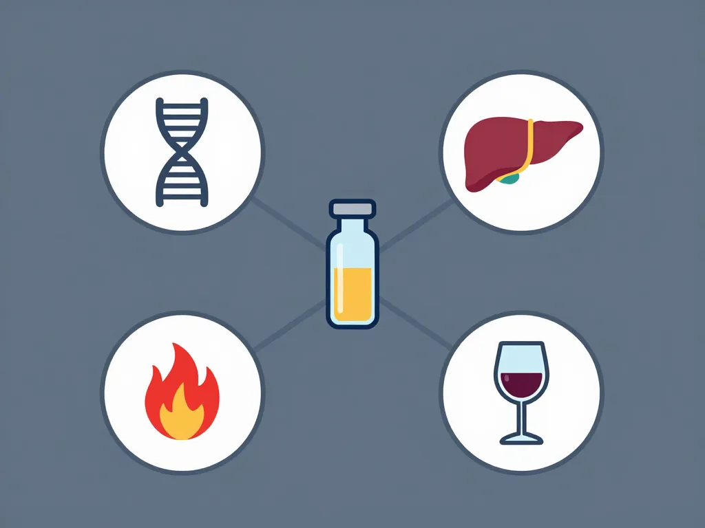 Diagramme causes ferritine élevée témoignage hémochromatose foie alcool inflammation