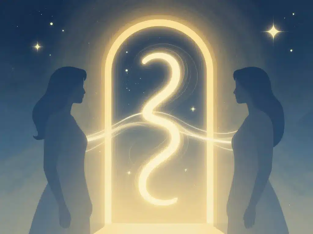 image spiritualité flamme jumelle date de naissance silhouettes et chiffres