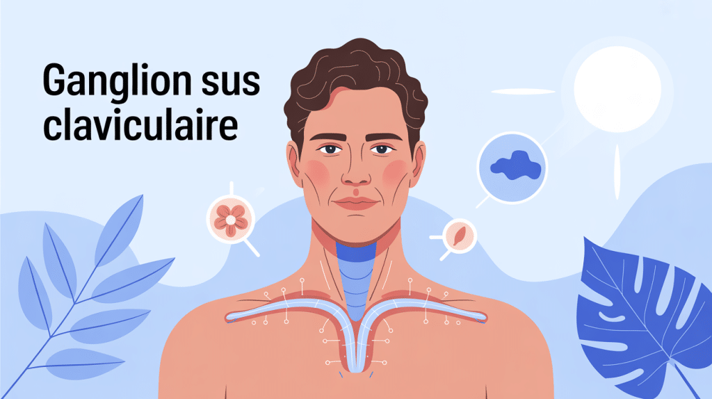 illustration ganglion sus claviculaire stress ambiance rassurante