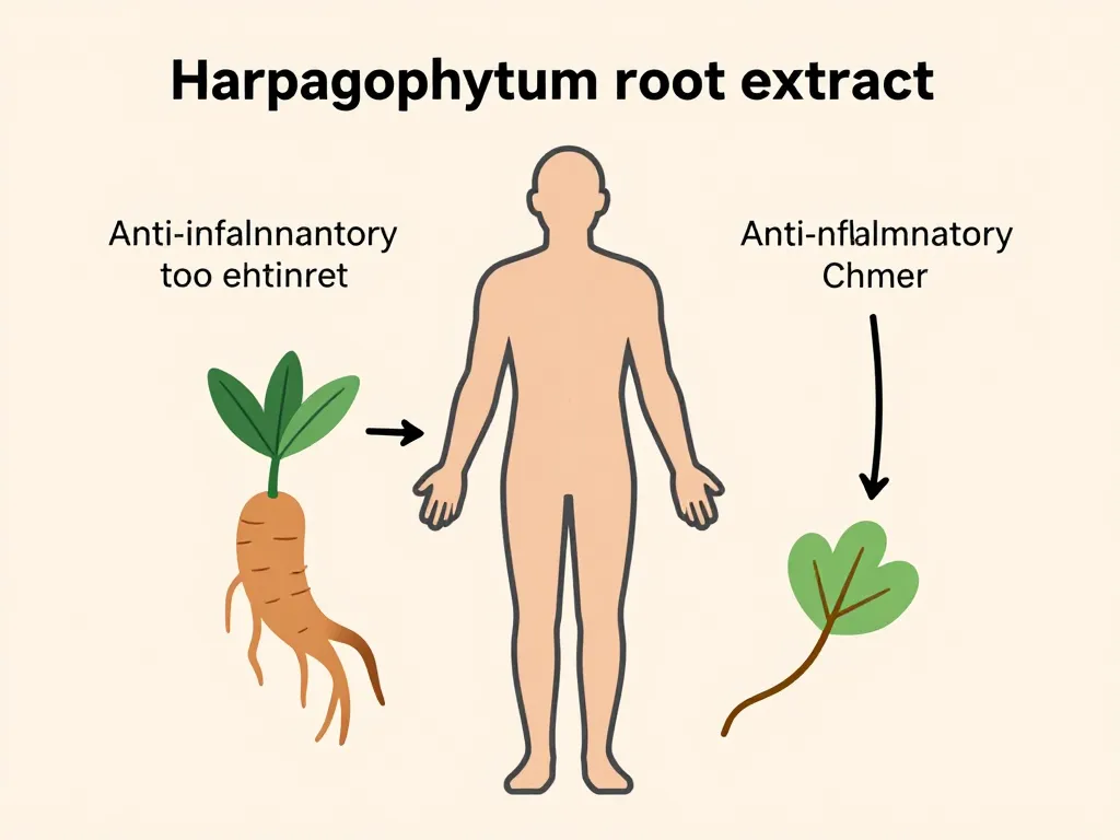 diagramme propriétés et effets harpagophytum et hypertension