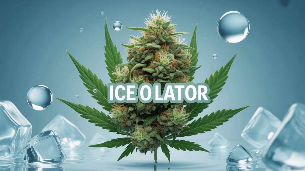 illustration ice o lator central, résine cannabis pure, eau glacée