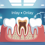 illustration inlay onlay sur molaire