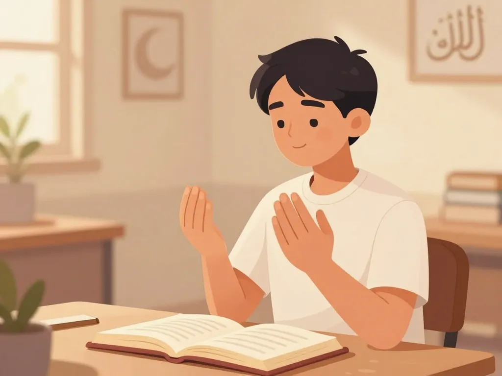 invocation examen image prière islamique étudiant