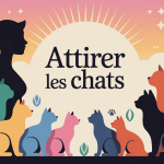 j'attire les chats signification spirituelle illustration vectorielle mystique