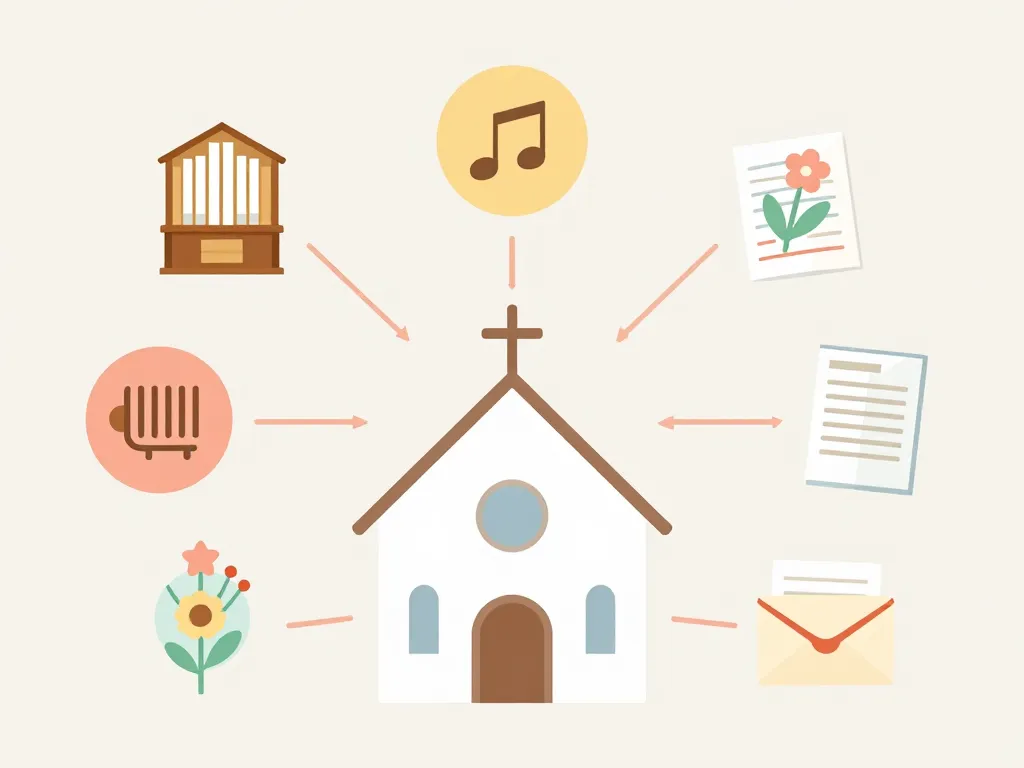 prix eglise mariage, diagramme des coûts musique fleurs chauffage