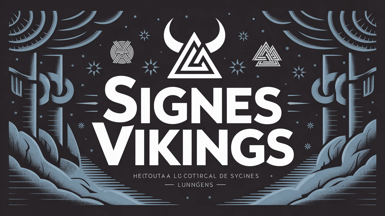 composition de signes vikings runes marteau de Thor Valknut
