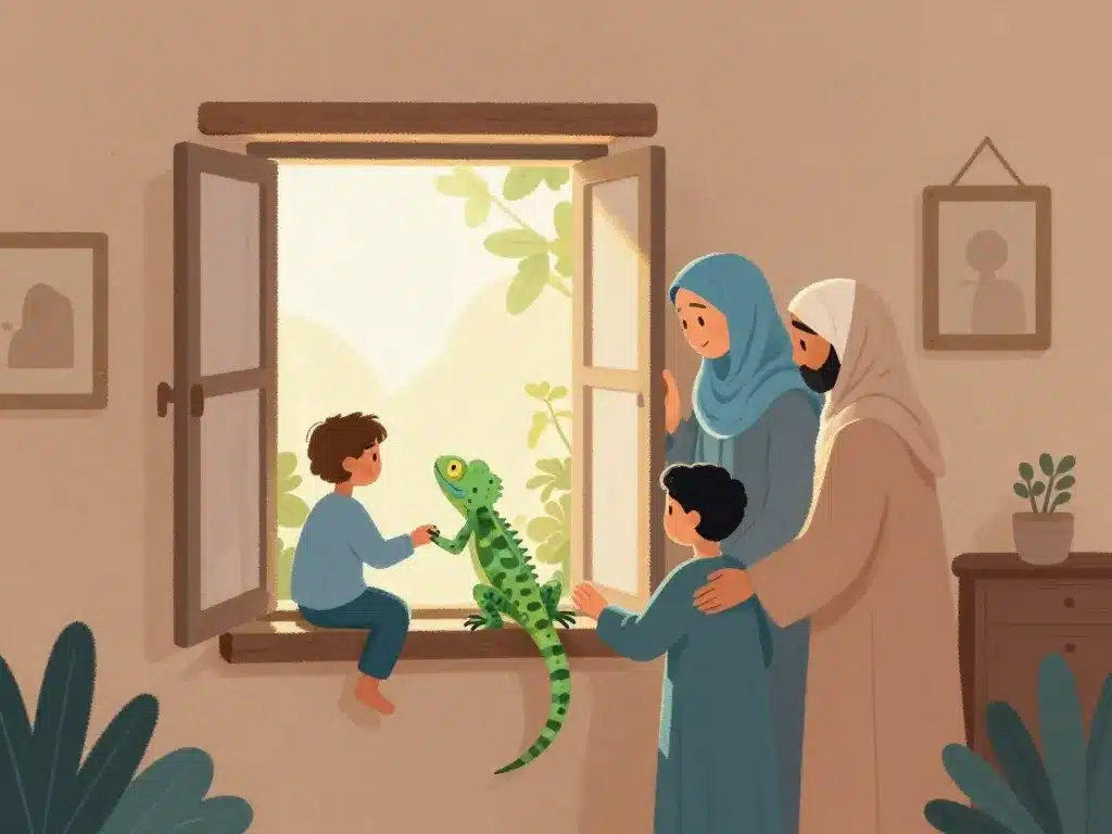 Signification lézard dans une maison en islam protection famille