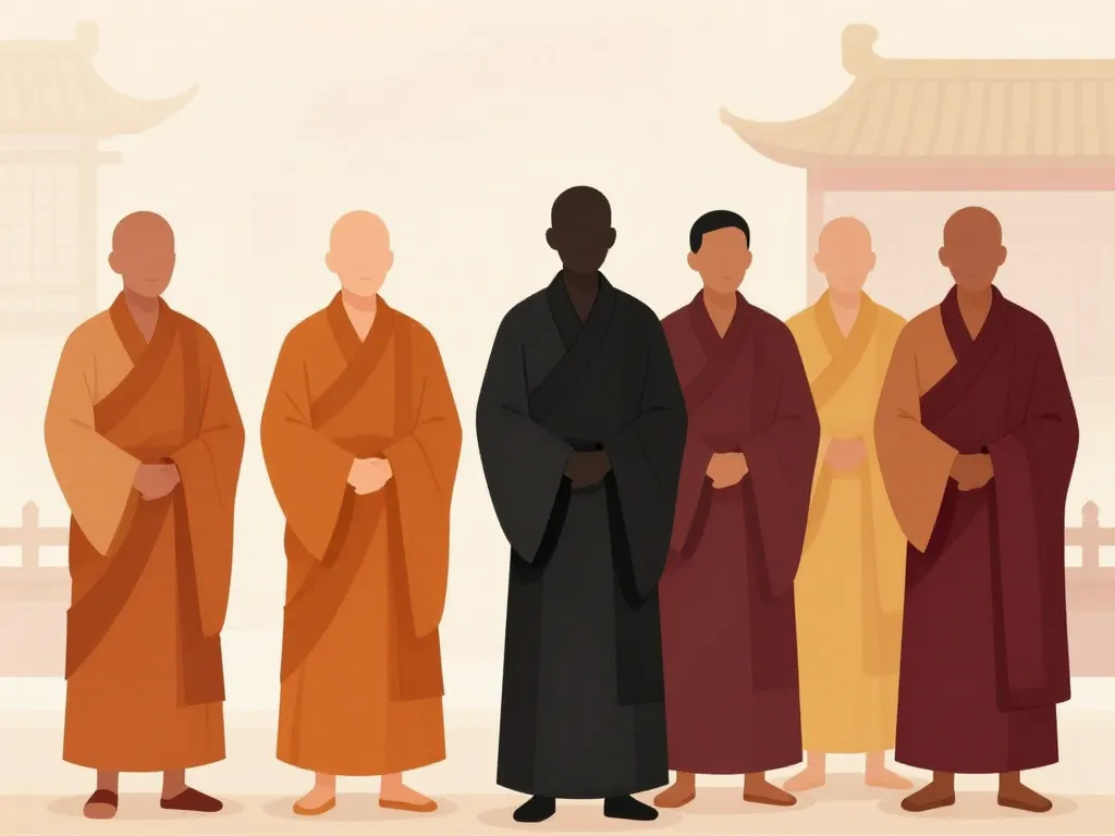 Tenue bouddhiste robes traditionnelles écoles