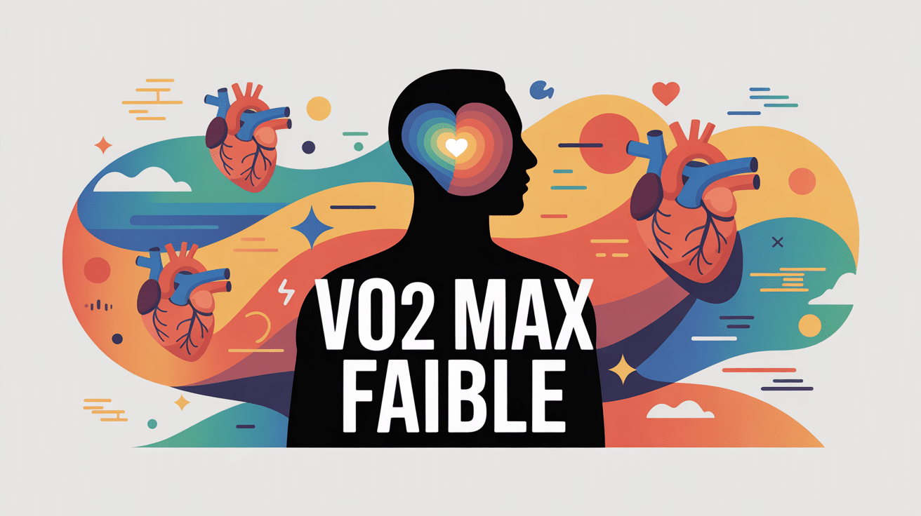 VO2 max faible danger symbole santé cœur souffle effort