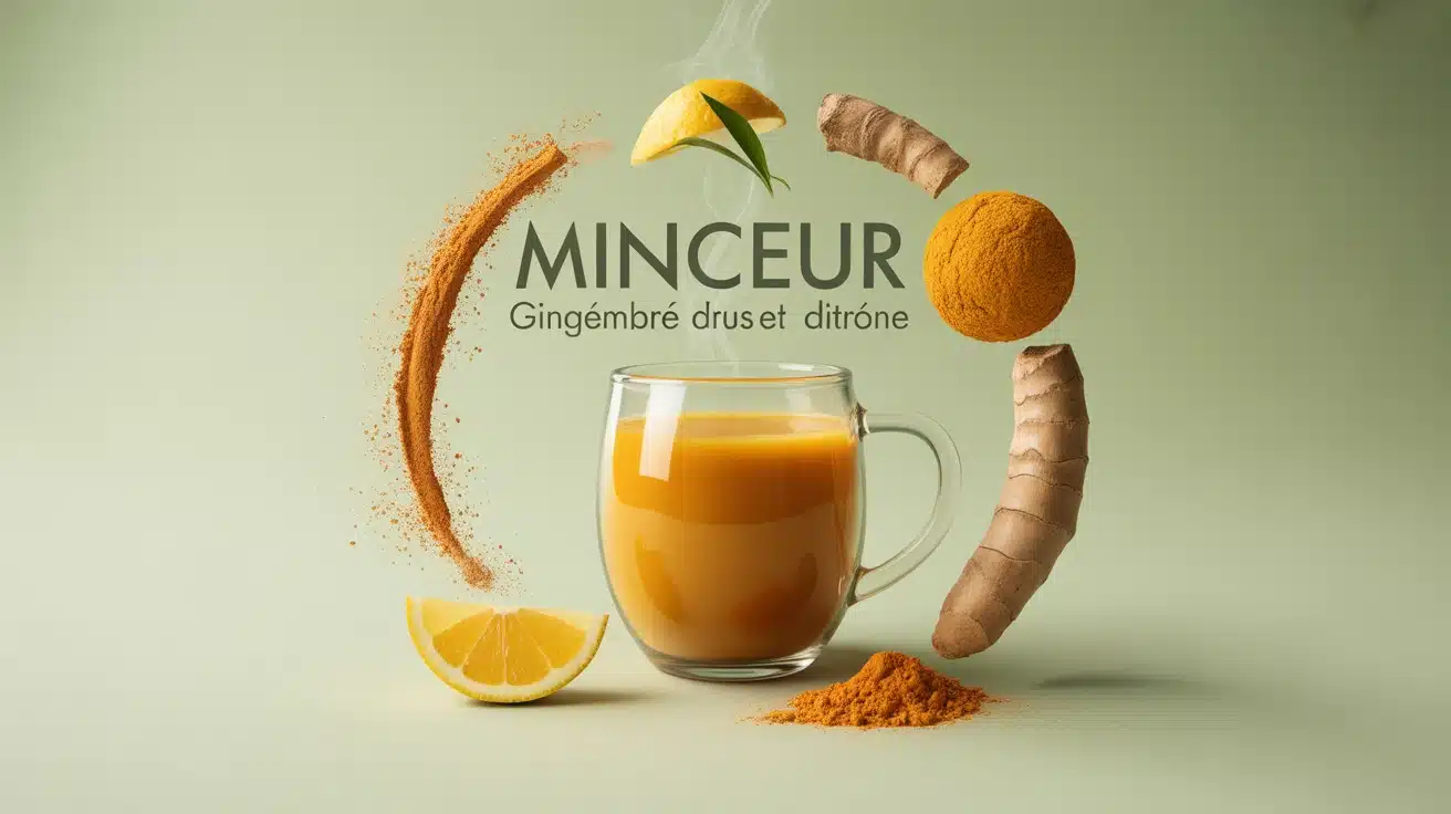 Boisson minceur curcuma gingembre citron ambrée