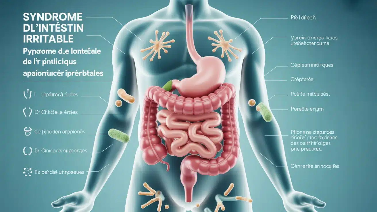 Illustration du syndrome de l'intestin irritable et de la barrière intestinale