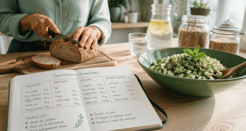 aliments riches en glucides a eviter sur une table avec nutritionniste