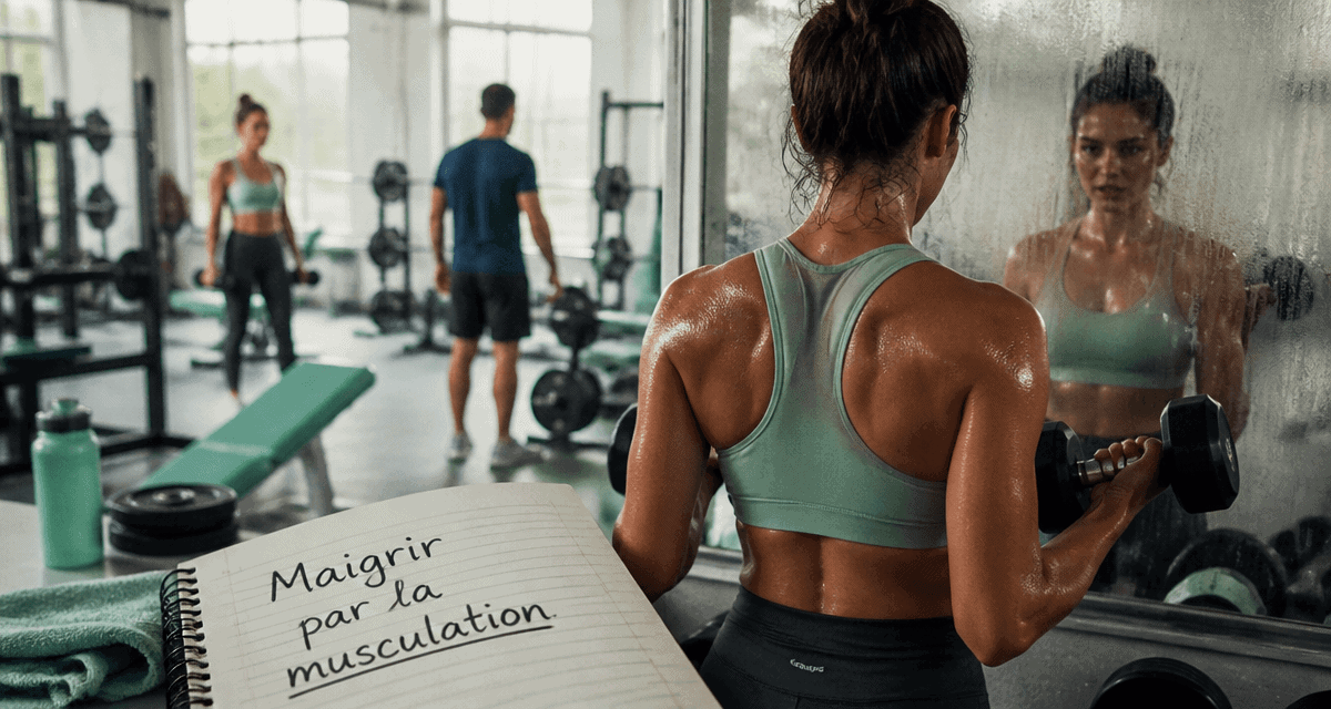 maigrir par la musculation femme haltères