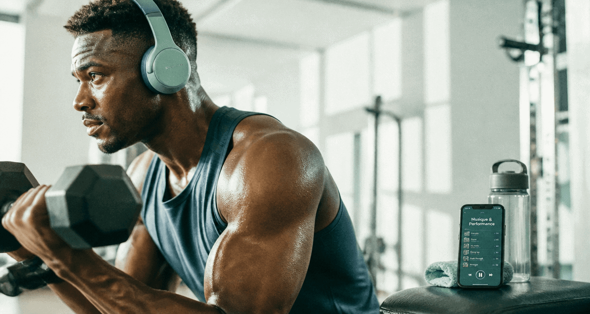 musique pour entraînement athlète casque smartphone