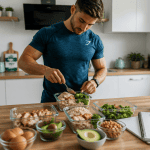 prise de masse musculaire aliments sur plan de travail