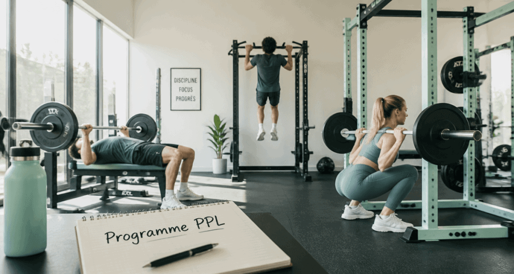 push pull legs athlètes exercices salle