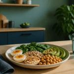 repas riche en proteine avec poulet quinoa avocat
