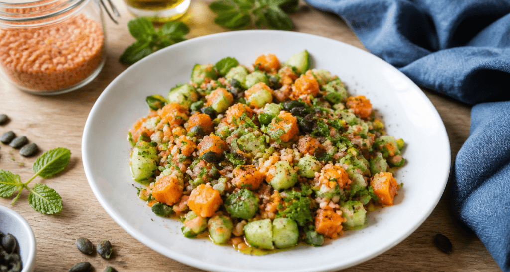 Salade aliment bon pour la santé sur plan de travail