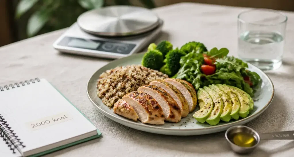 2000 calories par jour : menu équilibré type, portions