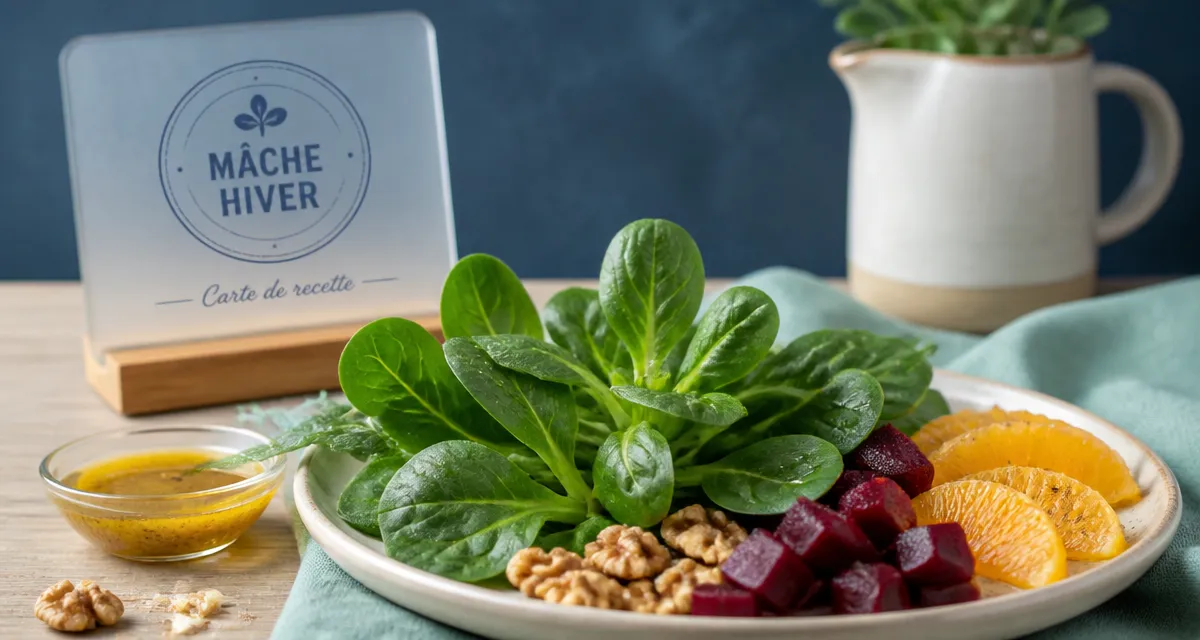 Bienfait de la mache : salade d’hiver mâche, noix et orange
