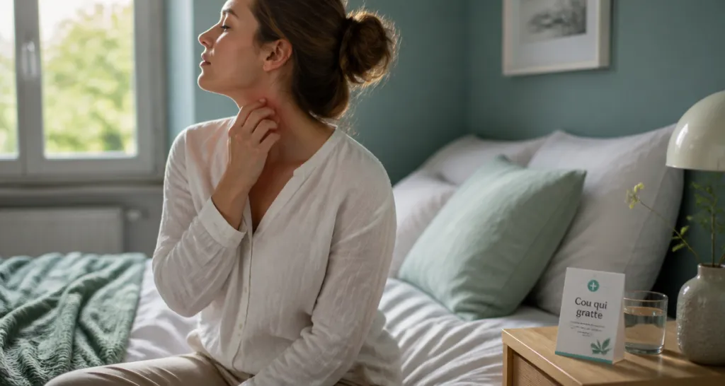 Femme cou qui gratte signification rougeur