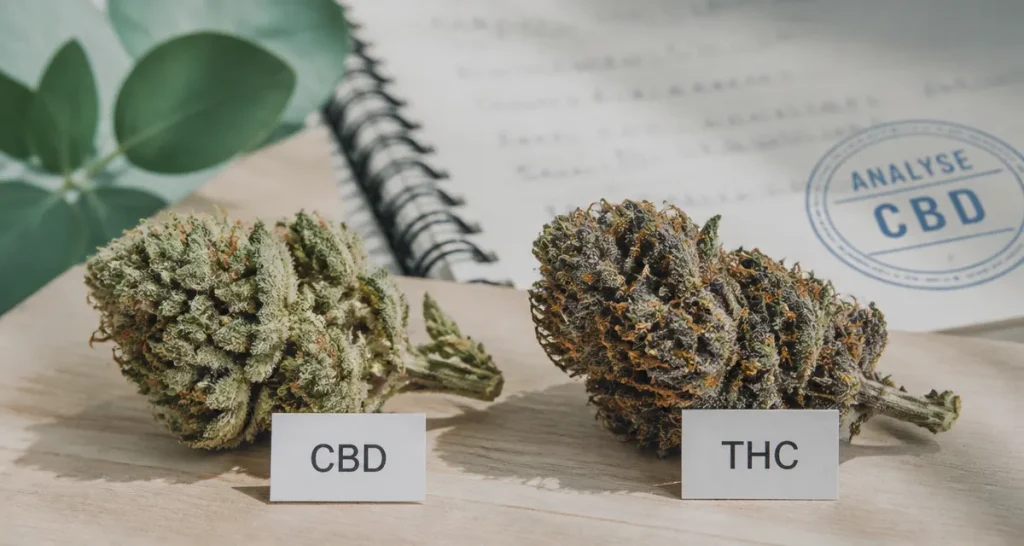 différence cbd et beuh visuellement en photo