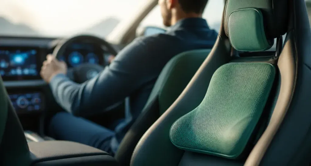 Mal de dos et voiture : coussin lombaire et appuie-tête
