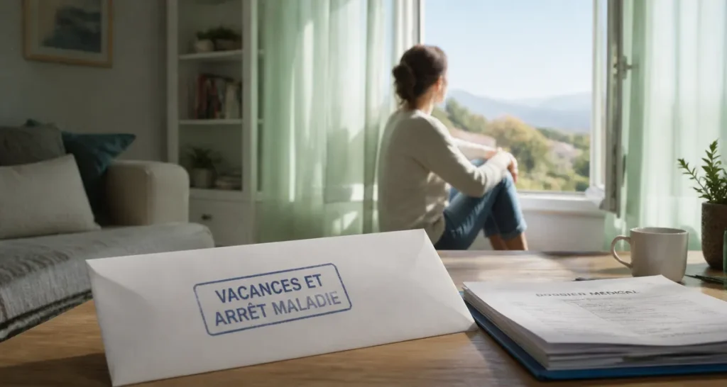 partir en vacances en arrêt maladie pour dépression femme fenêtre