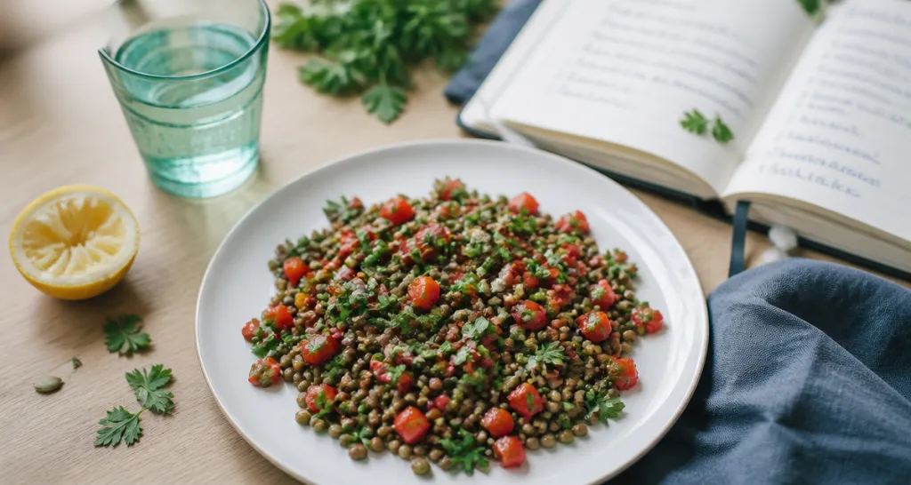 Salade lentilles aliment pour manque de fer