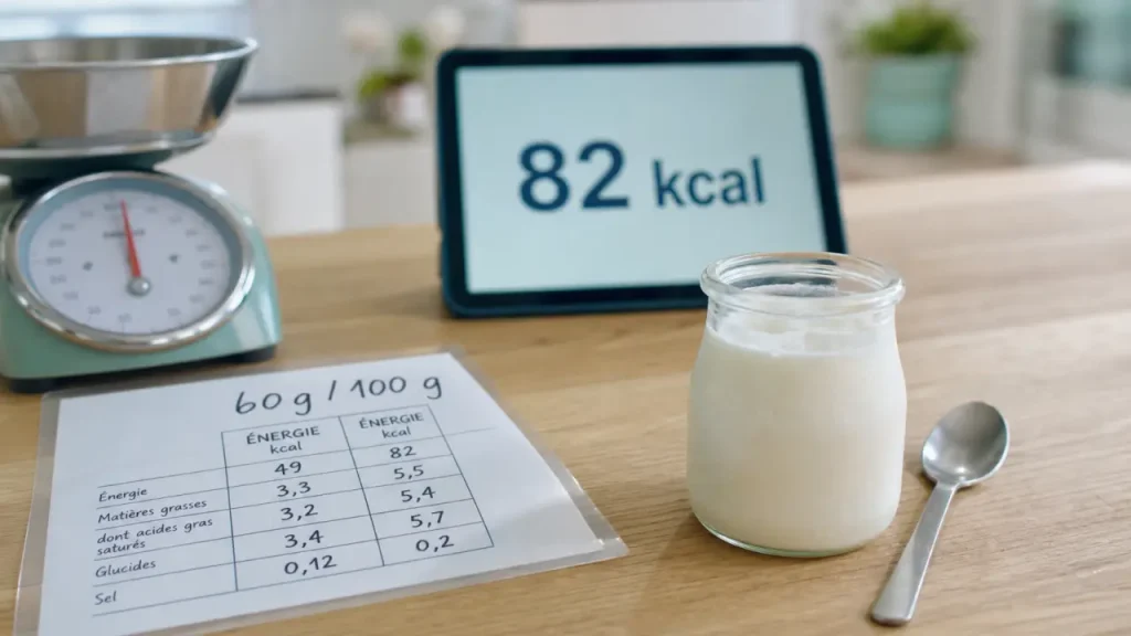 Calories d’un petit suisse : 82 kcal par pot de 60 g, 136 kcal pour 100 g