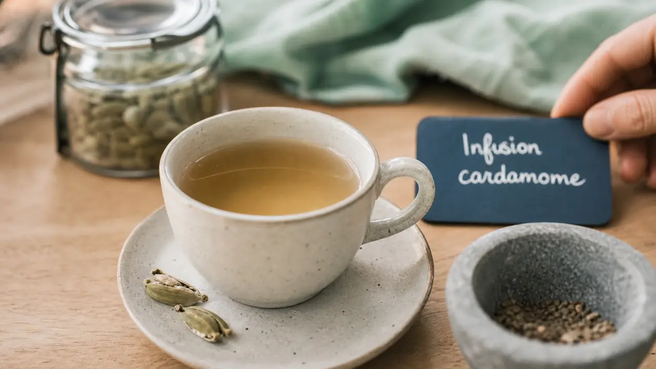 Infusion de cardamome bienfait digestion et haleine fraîche
