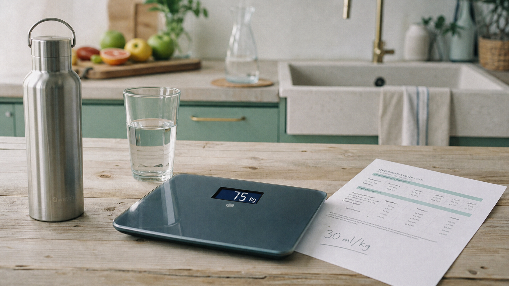 Combien d’eau boire par jour : repère 30 ml/kg et signaux de soif