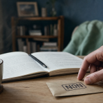 Être gentille sans se sacrifier, main près d’une enveloppe NON, limites et respect