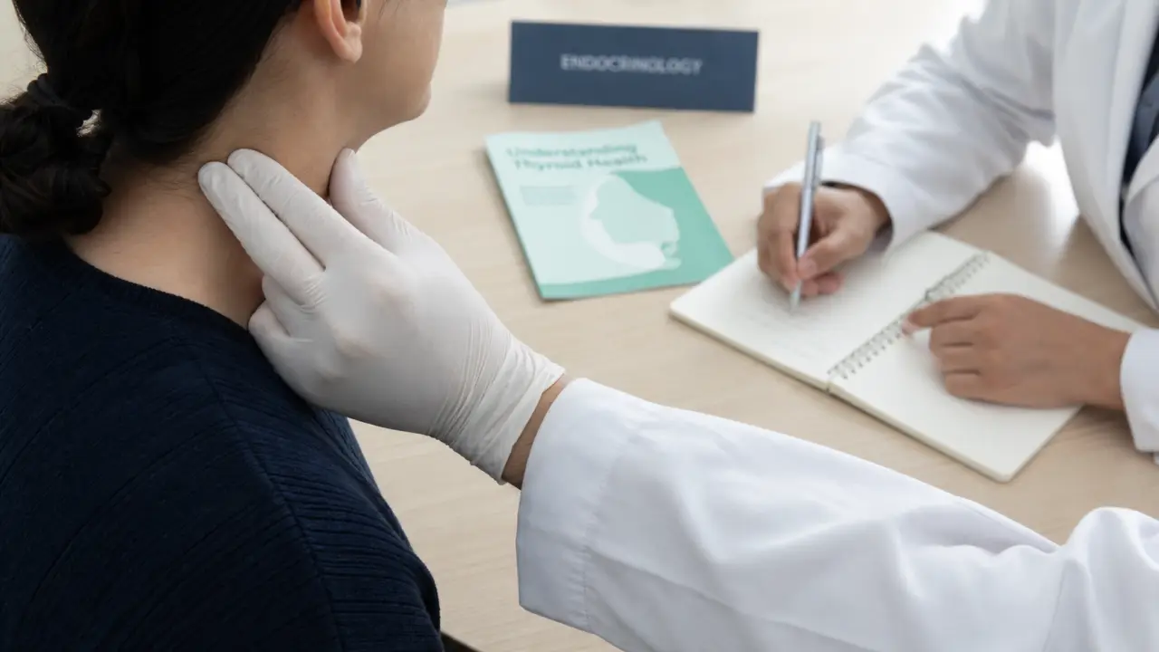 Ganglion douloureux cou, palpation médicale du cou