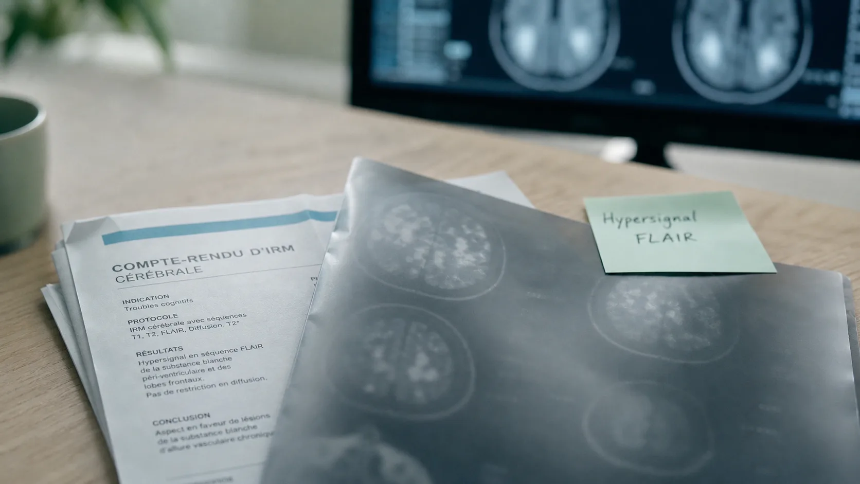 Hypersignaux flair et vertiges : compte-rendu IRM