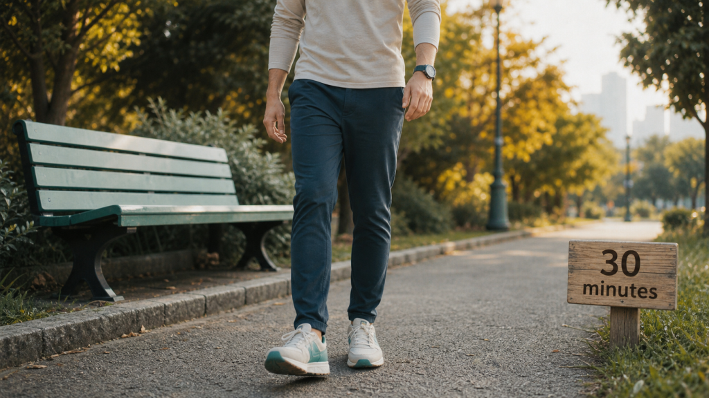 Les bienfaits de marcher 30 minutes par jour : marche quotidienne pour le cœur, la glycémie et le stress