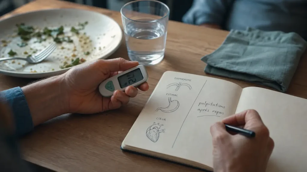 Palpitations après un repas : quand l’estomac, les gaz ou le nerf vague sont en cause