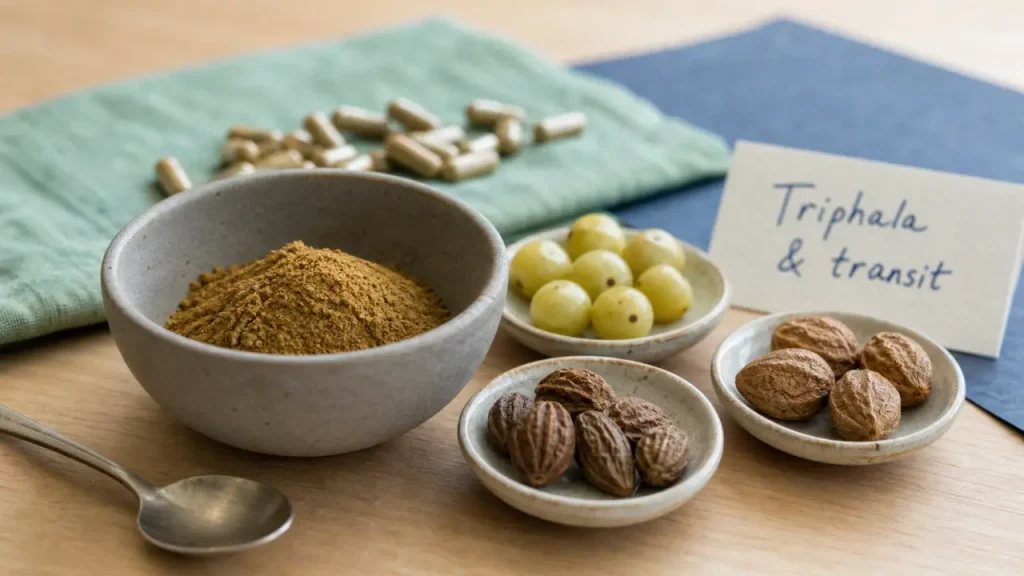 Triphala bienfaits : digestion, transit et précautions à connaître