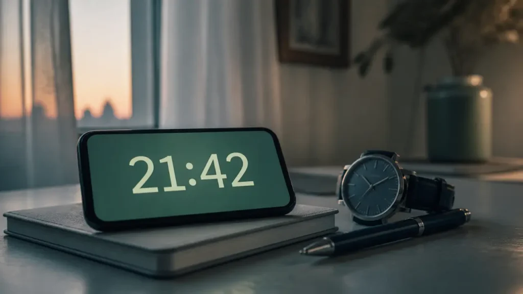 Que signifie 21h42 ? Équilibre intérieur, numérologie et réflexe à adopter