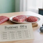 Combien de proteine dans 100g de viande rouge : cru et cuit, selon le morceau