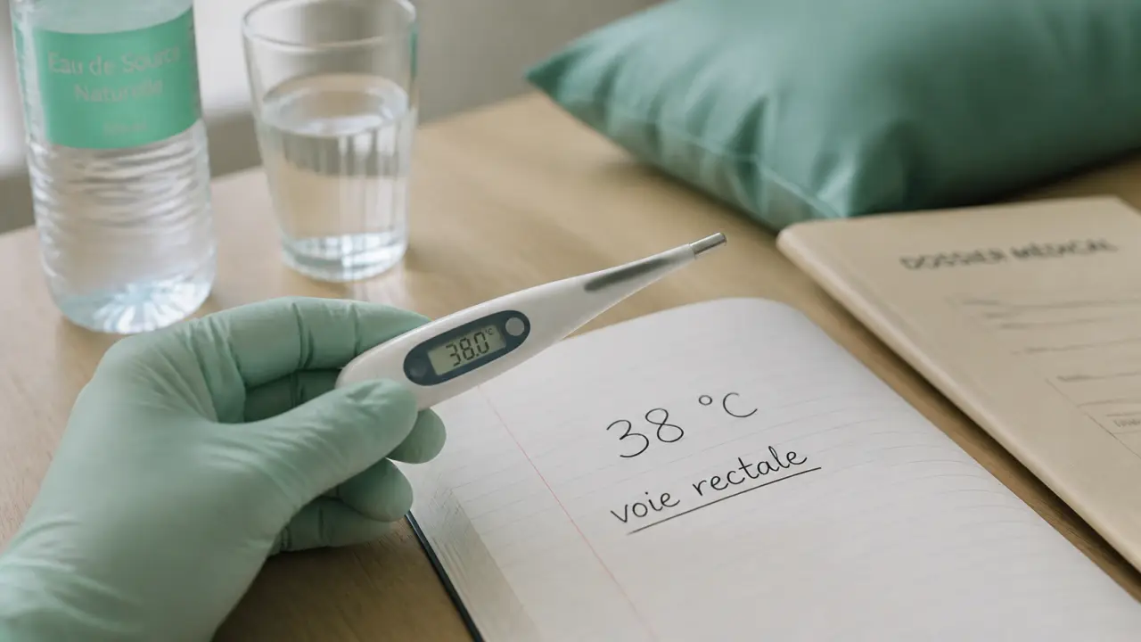 Fièvre et enceinte : thermomètre 38 °C voie rectale