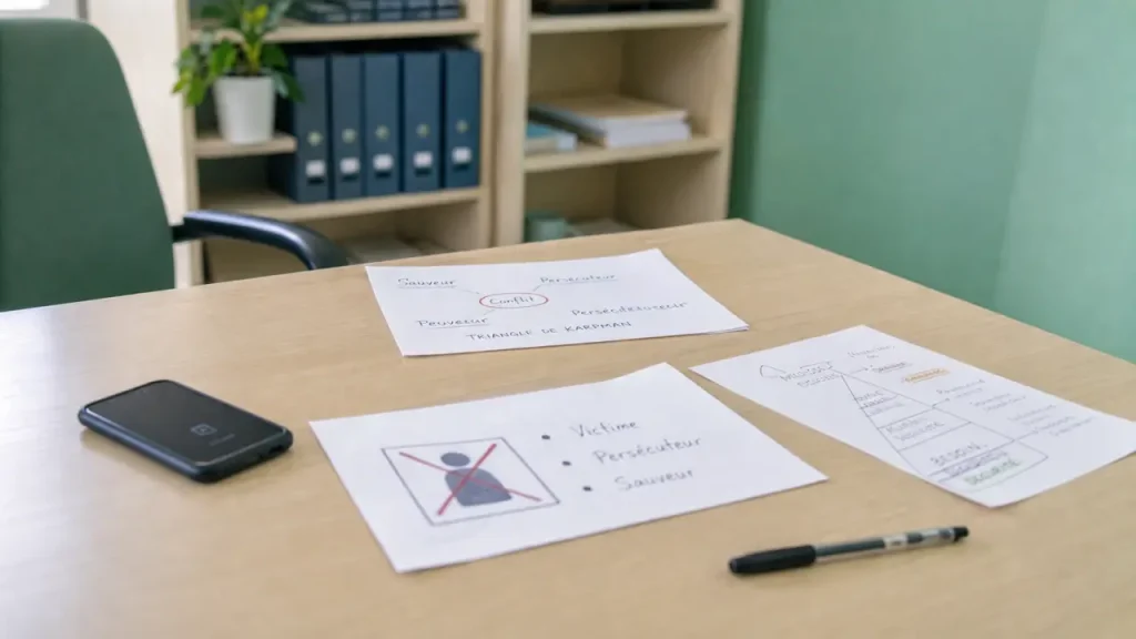 Triangle de Karpman : victime, persécuteur et sauveur, la mécanique qui entretient les conflits
