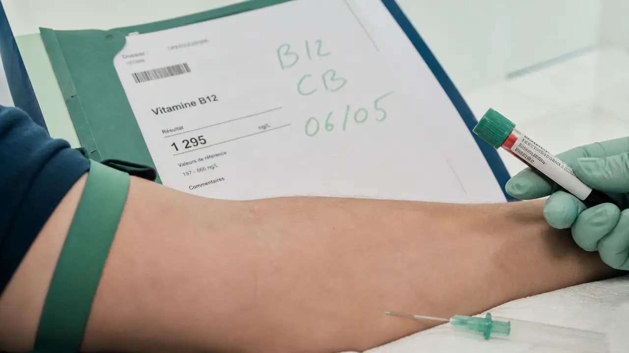 Vitamine b12 prise de sang : analyse en clinique, tube et résultats