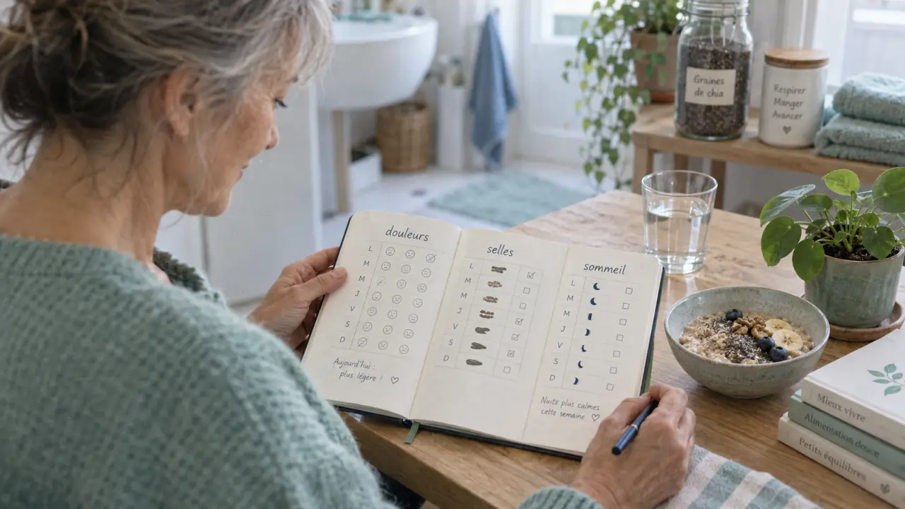 Menopause et intestin irritable : carnet douleurs et selles
